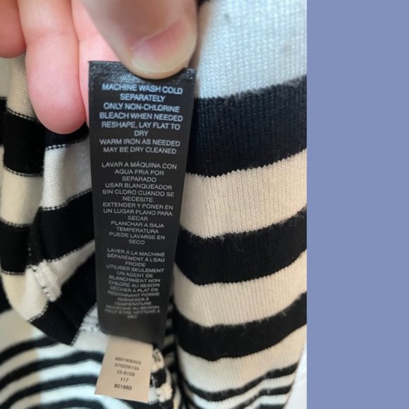 WHBM Black and Cream Stripe Cardigan - Picture 9 of 11